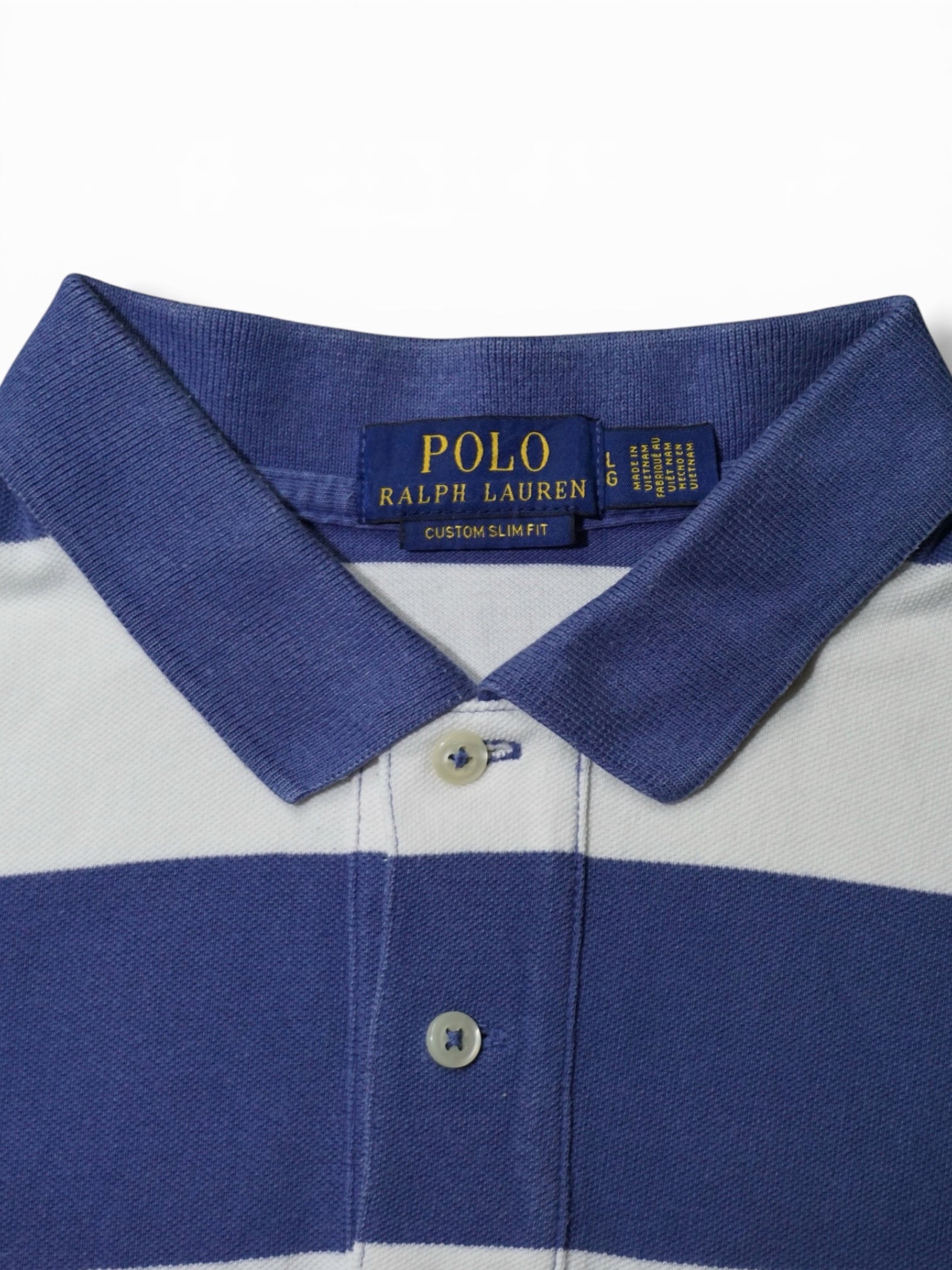 RL Polo Blau-Weiß gestreift (L)