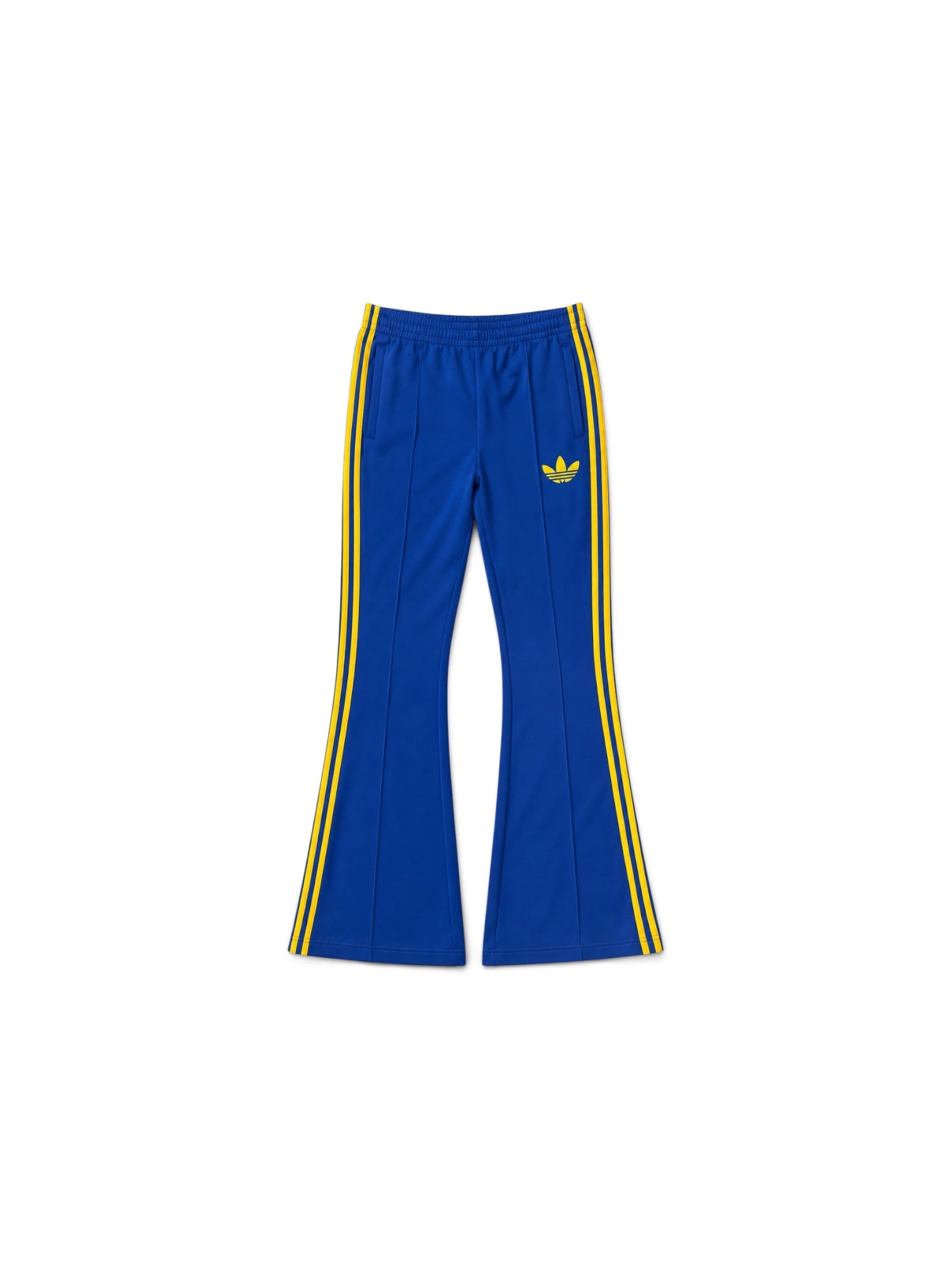 Adidas Firebird Schlaghose Blau-Gelb (S)