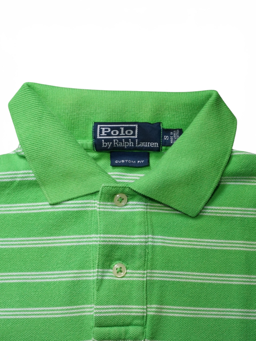 RL Polo Grün-Weiß gestreift (S)